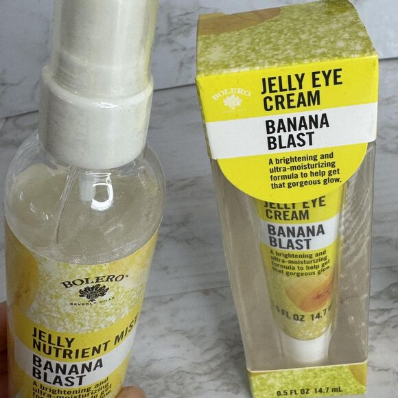 Bolero Beverly Hills Banana Blast Jelly Mist Eye Cream Clay Mask Skincare Set - Picture 7 of 9